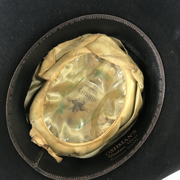Vintage Oshman's 7X Beaver XXXX Western Wear Cowboy Hat 6 7/8 - Picture 14 of 14